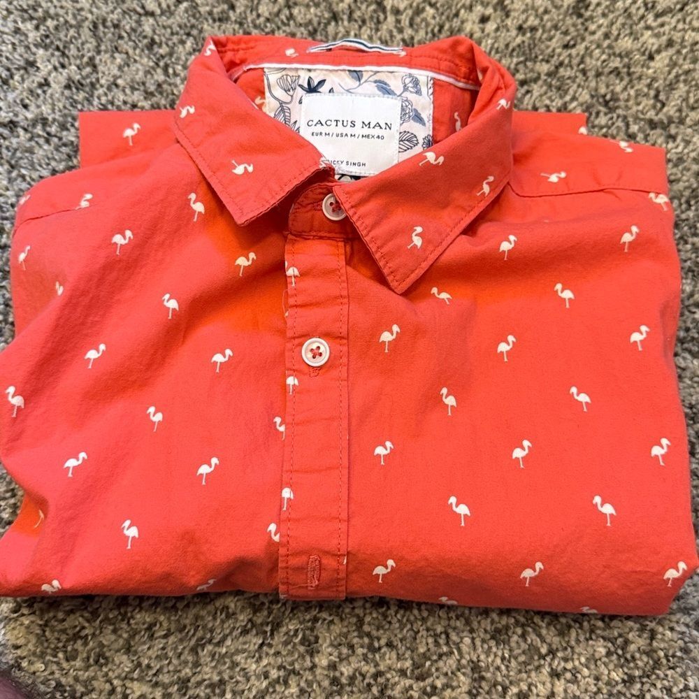 Cactus man Short Sleeve Buttondown shirt Men’s M